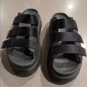 UGG Black Strappy Sandals